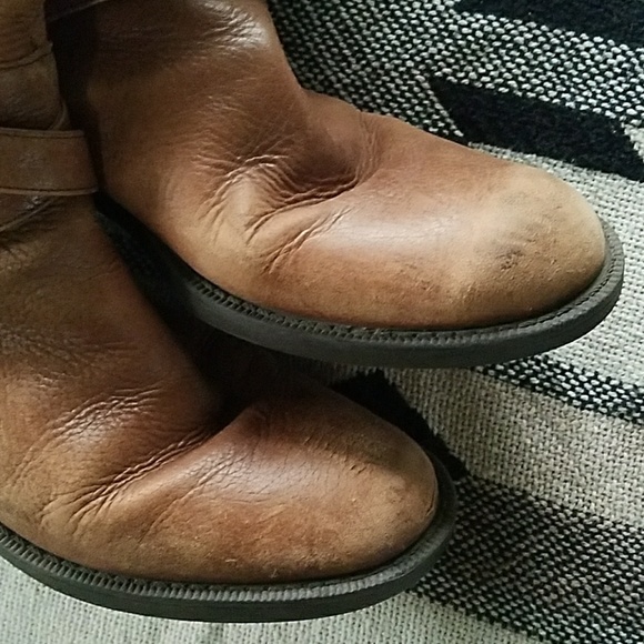 Enzo Angiolini Brown Leather Riding Boots - Picture 6 of 8